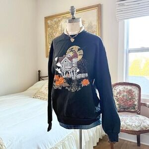 haunted house halloween sweatshirt
